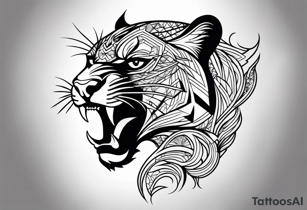 1995 panther black tattoo idea
