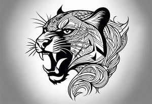 1995 panther black tattoo idea