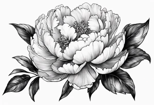 A stemless peony tattoo idea