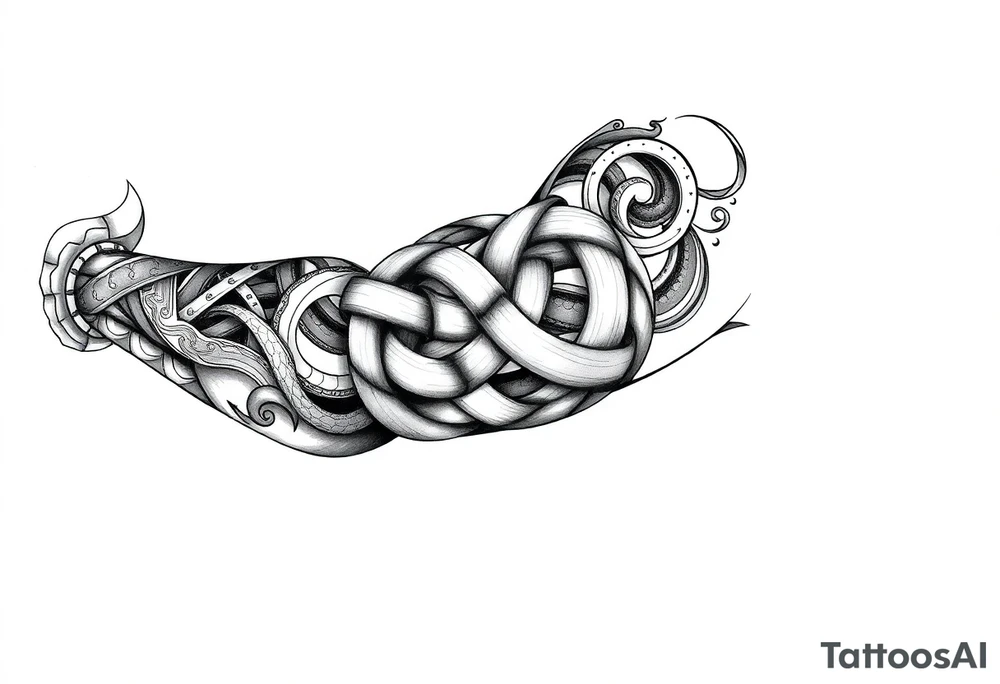 tibetan endless knot tattoo idea