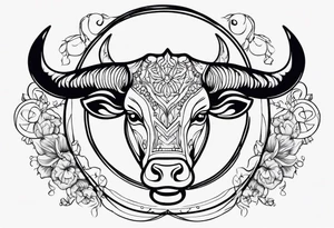 Taurus and Pisces tattoo idea