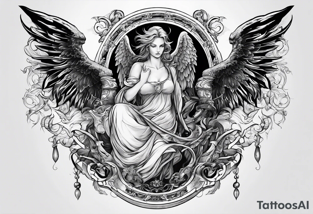 Angel Vs Demon for my soul tattoo idea