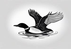 Loon diving tattoo idea