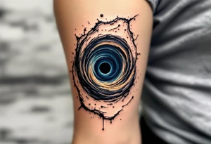 Human Civilisation is being sucked into a Black hole vortex tattoo idea