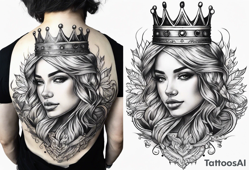 golden crown tattoo idea