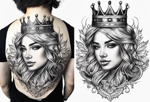 golden crown tattoo idea