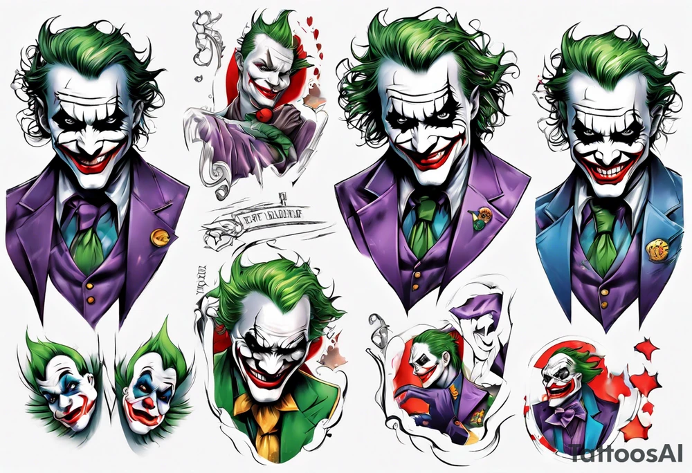 joker sleeve tattoo idea