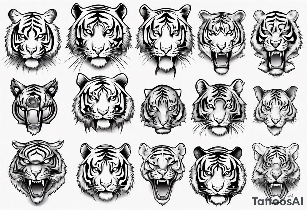 Tiger forearm sleeve tattoo idea