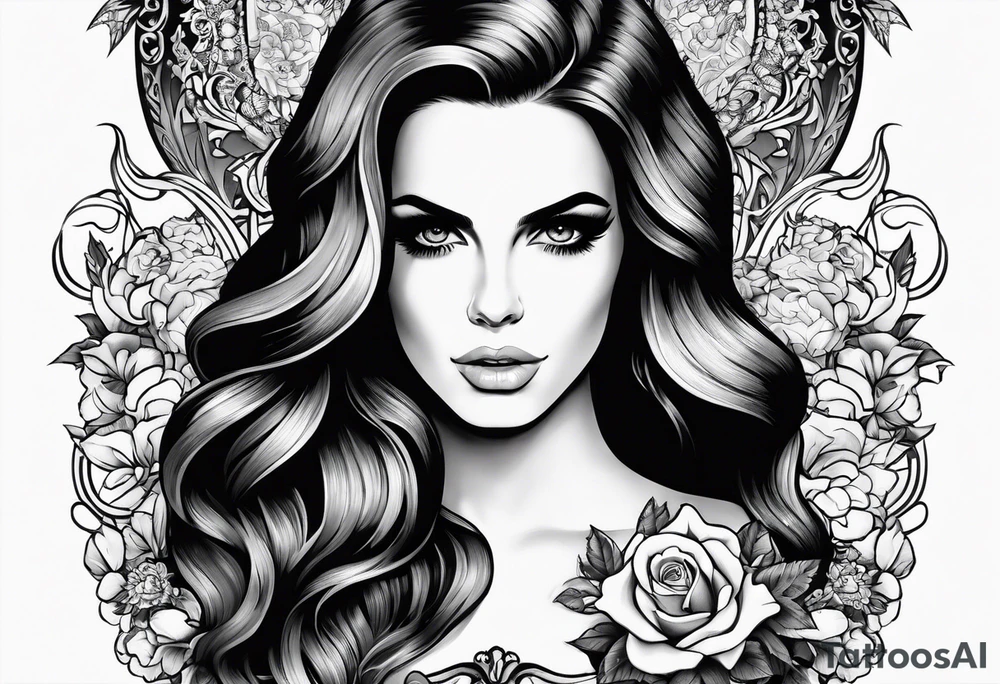 Lana del rey demon tattoo idea