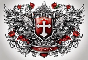Family crest of the Basta surname tattoo idea