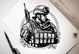 father in the army tattoo idea