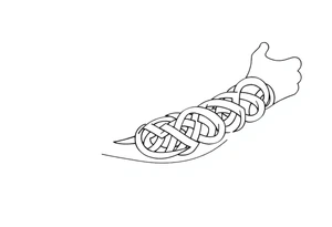 Māori style Celtic knot sleeve tattoo idea