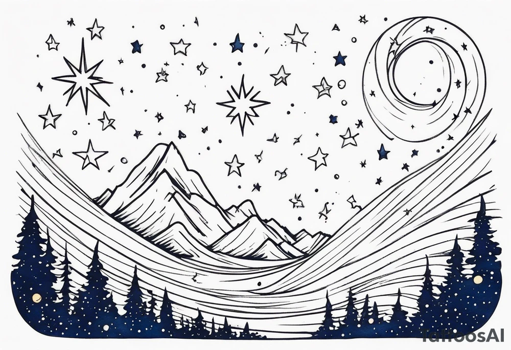 Milkyway stars tattoo idea