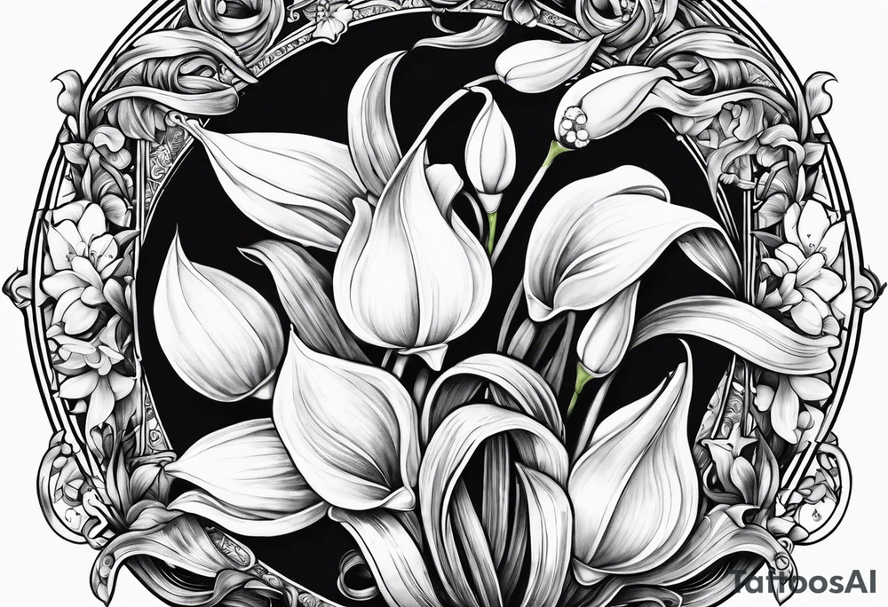 Lilly of the valley and Saturn tattoo idea