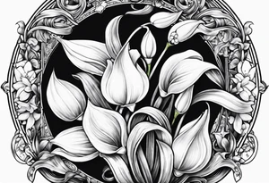 Lilly of the valley and Saturn tattoo idea