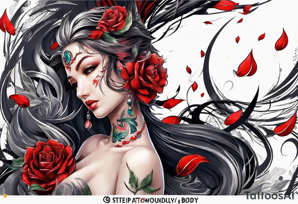 Rip woundly mark body  tattoo design tattoo idea