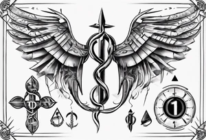 type 1 diabetes with Caduceus tattoo idea