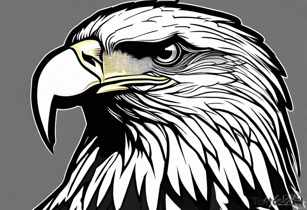 Bald eagle with mountain background tattoo idea Bald eagle with mountain background tattoo idea