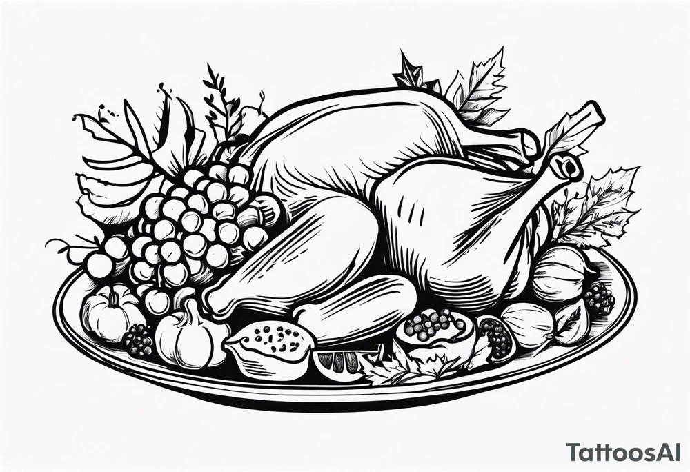 thanksgiving dinner tattoo idea