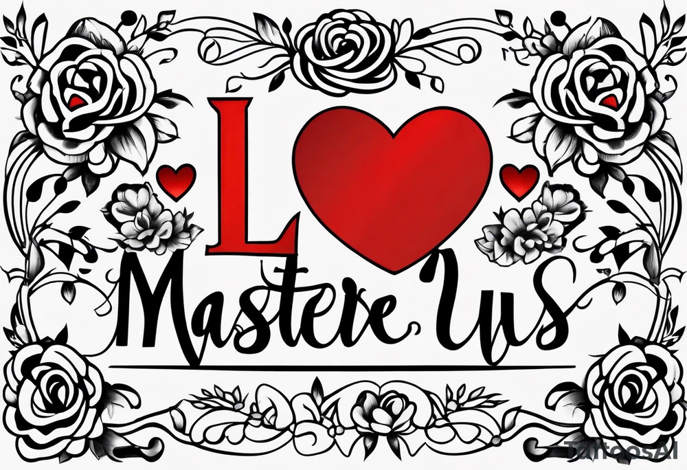love us script tattoo idea