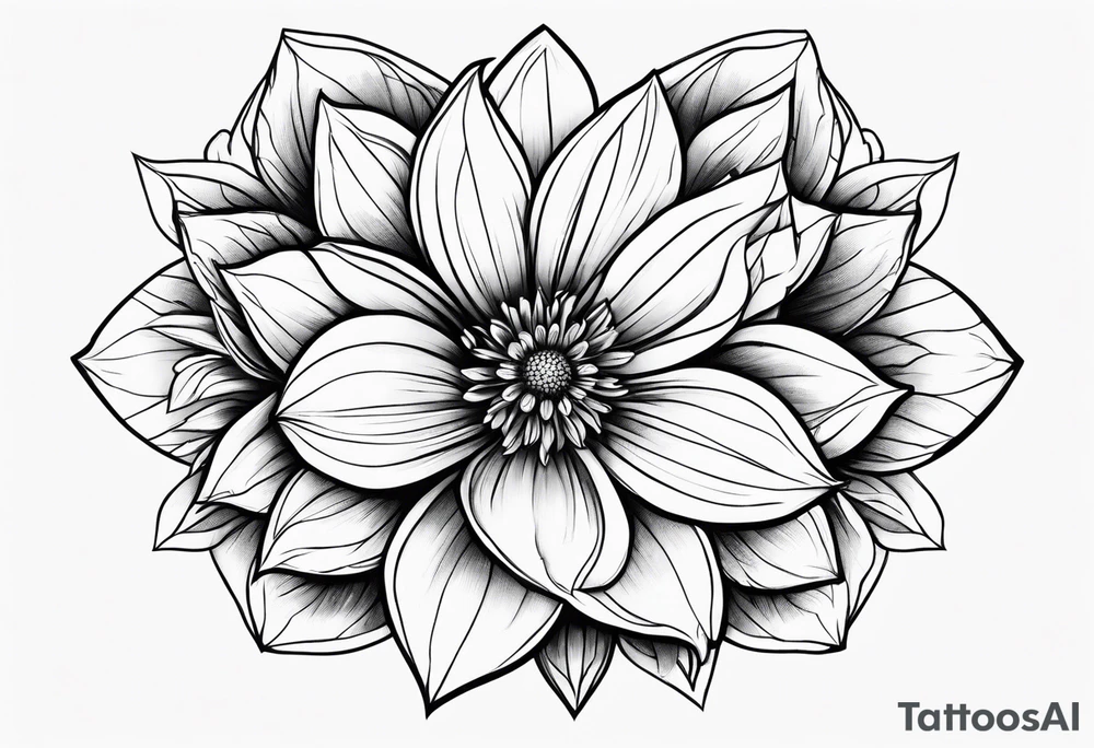 birth flower tattoo idea