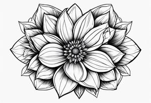 birth flower tattoo idea