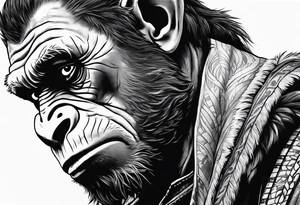 Caeser from planet of the apes tattoo idea