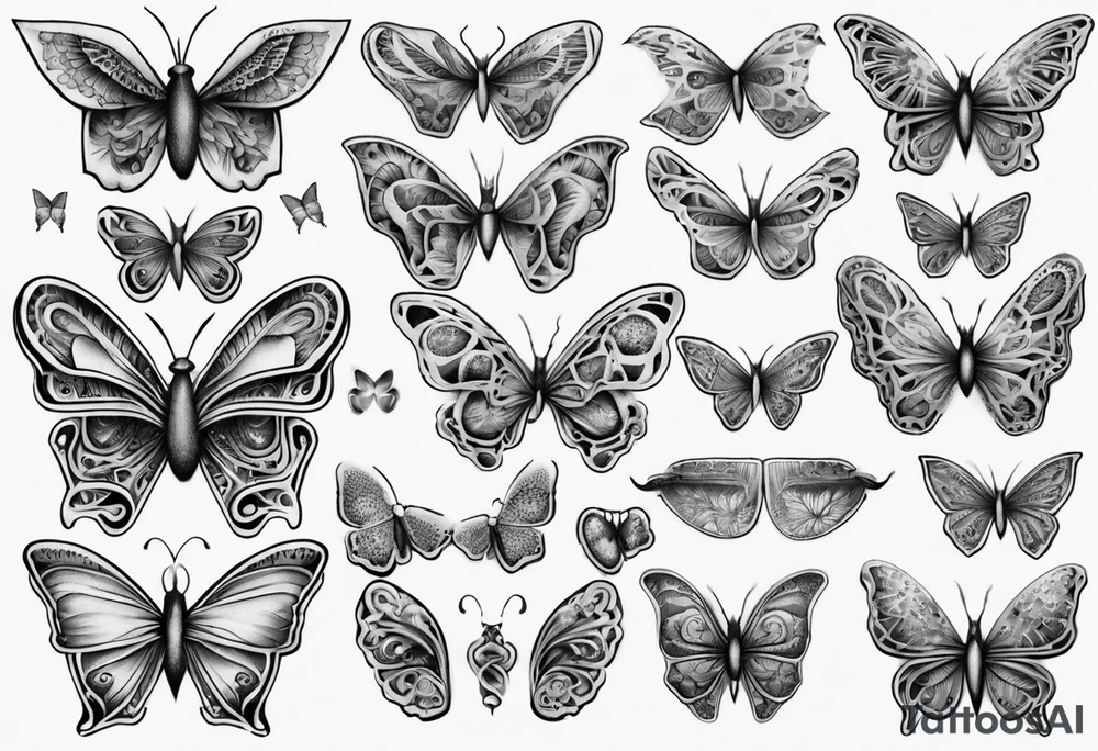 Butterfly wrap tattoos on heart overlay tattoo idea