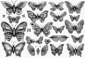 Butterfly wrap tattoos on heart overlay tattoo idea