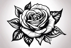 Rose with stem tattoo idea