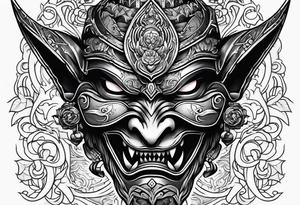 korean goblin mask tattoo idea