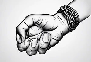 bicycle chain around wrist tattoo idea