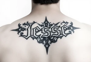 the name Jesse in a golem tattoo idea