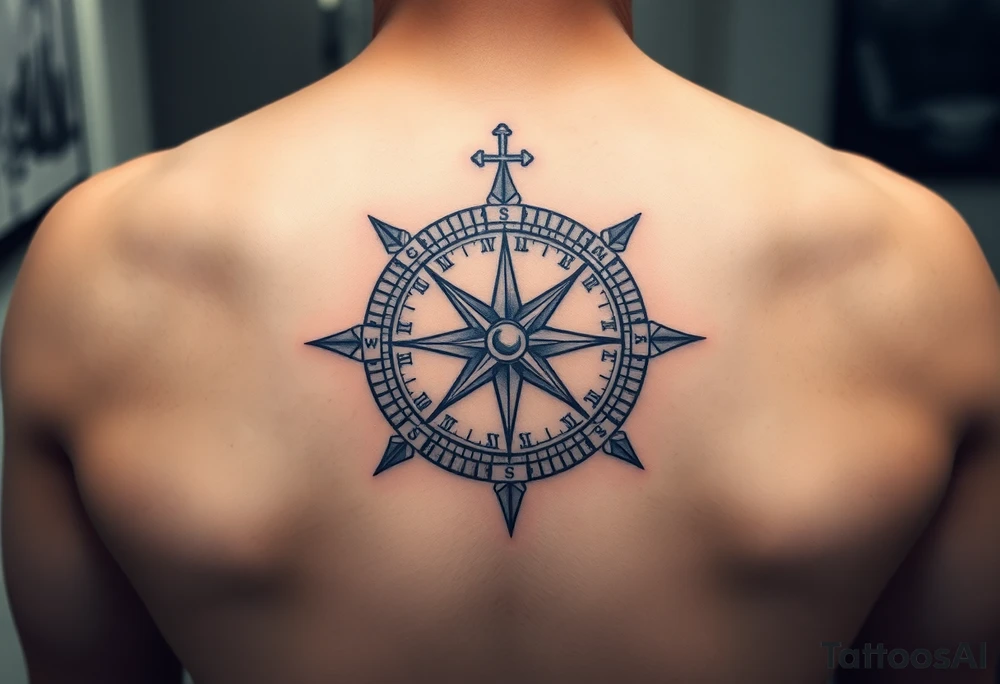 compass tattoo idea