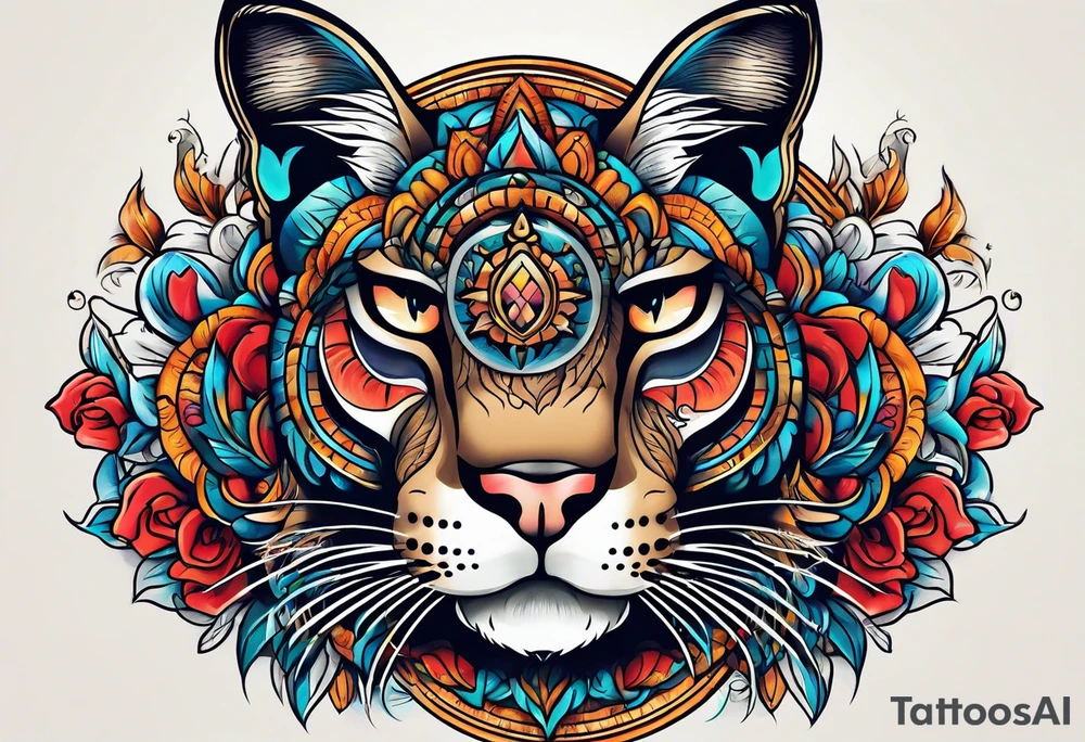Third eye puma tattoo idea