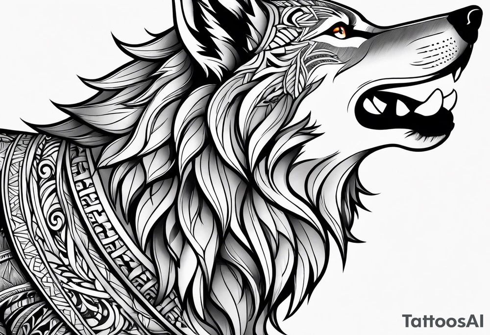 Wolf forearm tattoo idea