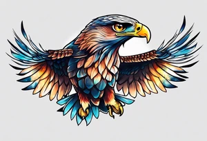 Small cute hawk girly tattoo idea
