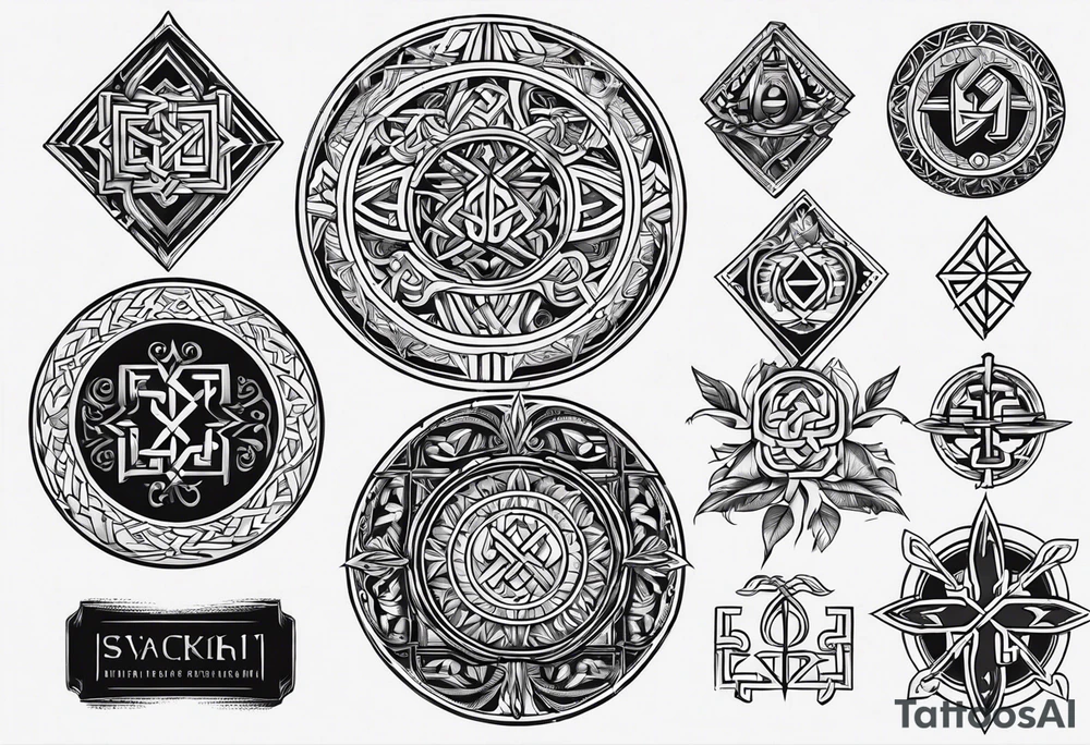 Slavic symbols, runes tattoo idea