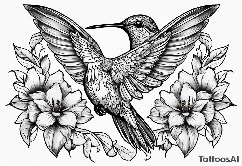hummingbird tattoo idea