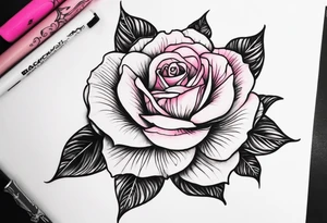 Escorpião com rosa tattoo idea