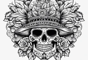 Mexican skull for an artist tattoo idea