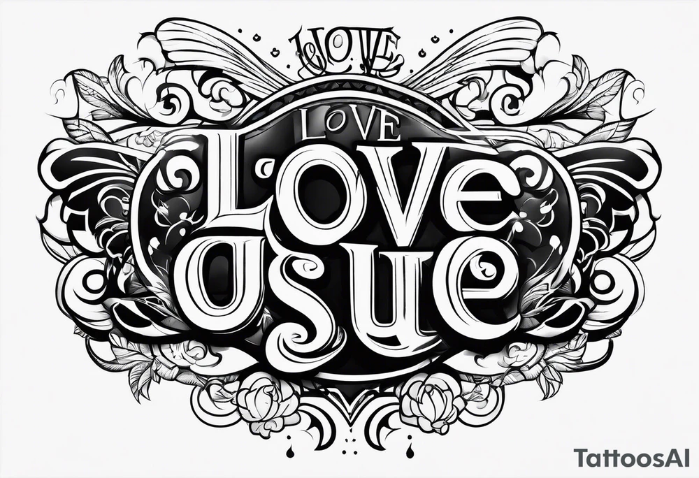 LOVE US
text only tattoo idea
