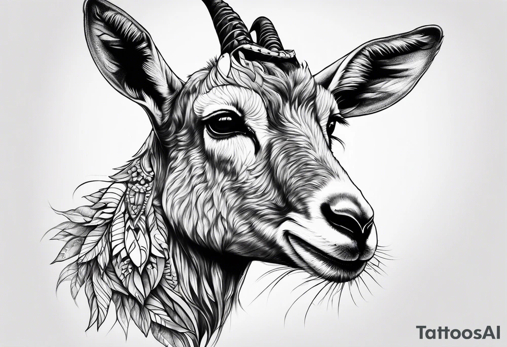 Half Goat half kangroo tattoo idea
