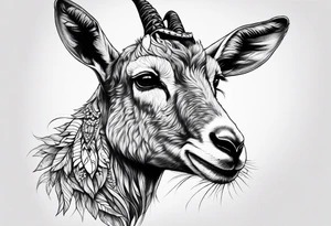 Half Goat half kangroo tattoo idea