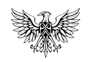 Poland symbol and poker cards The wings of the eagle in the Polish symbol are in the form of poker cards. Add casino money to it. tattoo idea