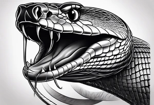 Black mamba snake tattoo idea