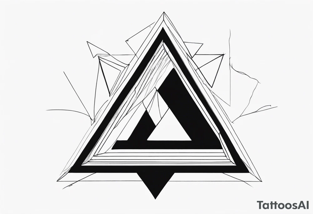 simple triangle tattoo idea