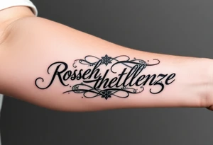 Combine the names rosela dashi and thellenze for a tattoo tattoo idea