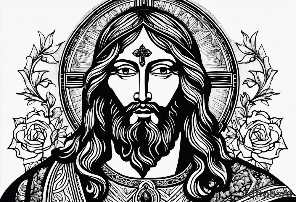 Bacco jesus tattoo idea