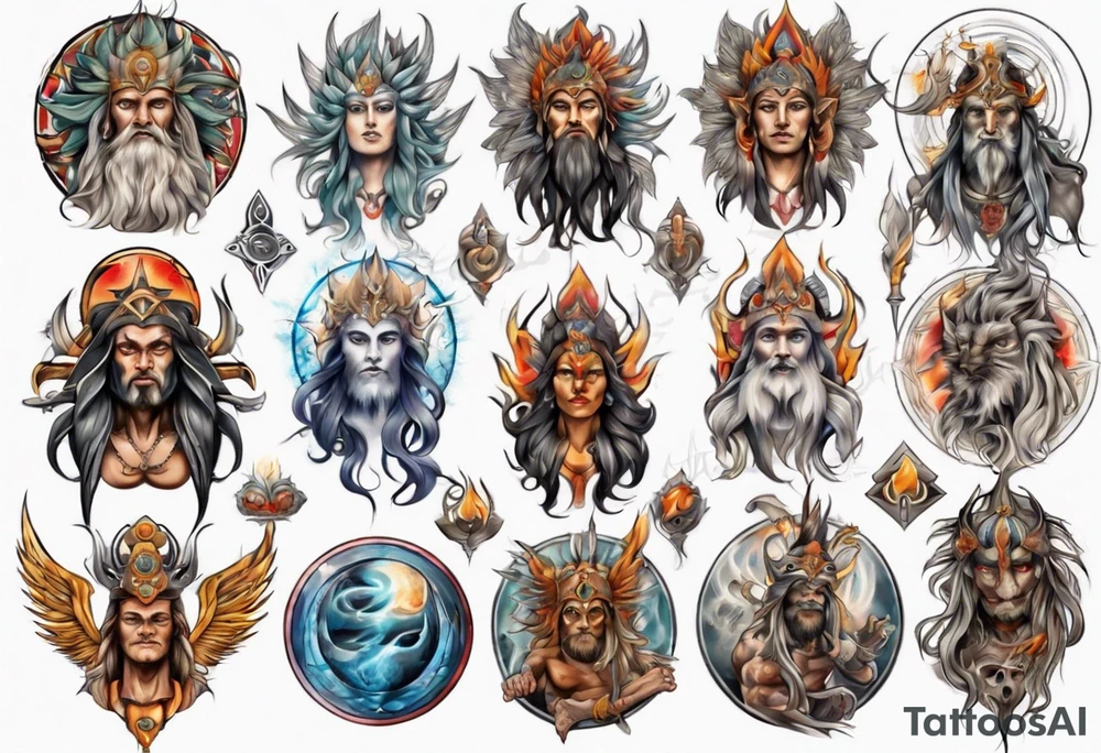Spiritual gods tattoo idea